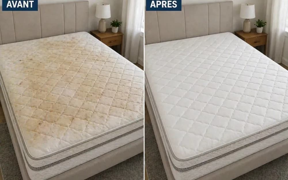 Illustration : Traitement thermique de désinfection de la surface matelassée
