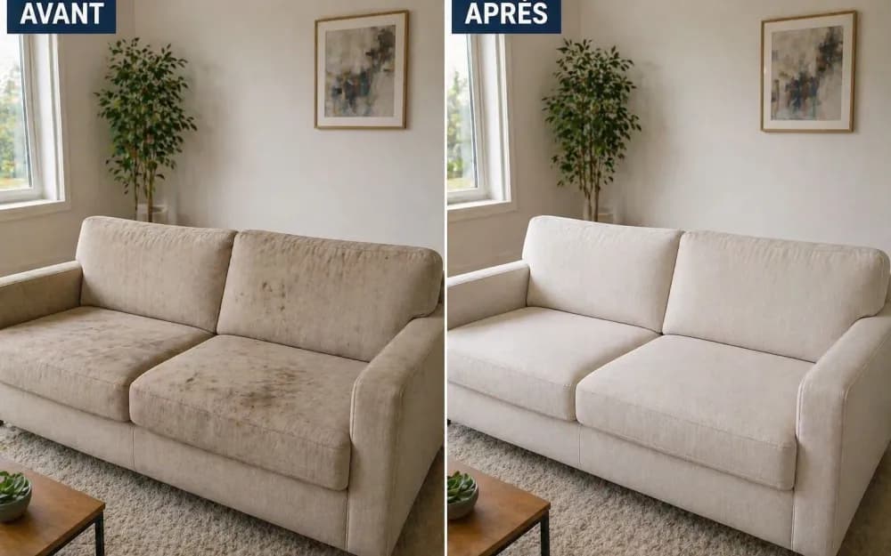 Illustration : Nettoyage en profondeur par injection-extraction d'une banquette de salon marocain